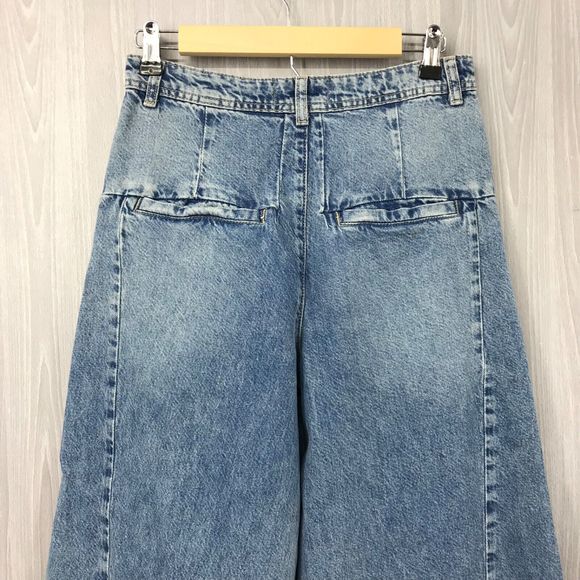 Free People We The Free Equinox Denim Trousers Jeans Open Sky Wide Leg Size 27 - Picture 7 of 14